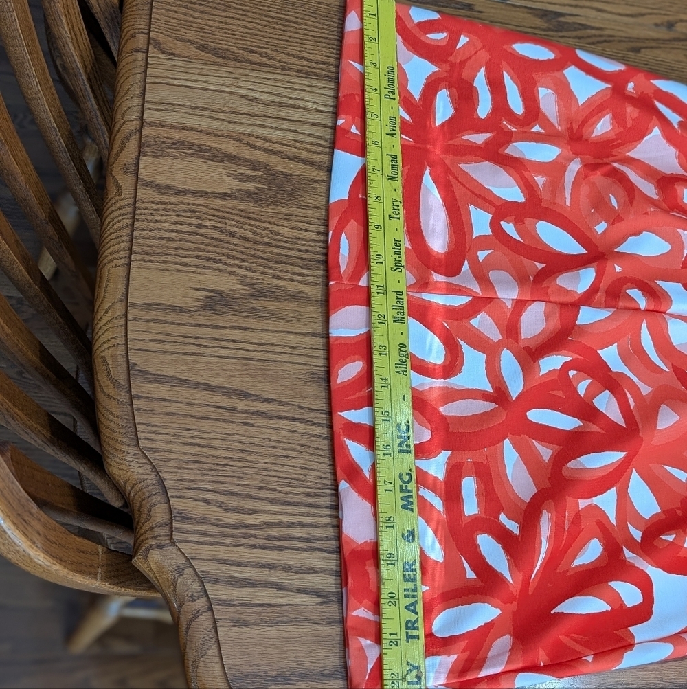 Trina Turk Sleeveless Shift Dress – Size 8 – Vibrant Red/Coral Floral Loop Print - Picture 11 of 11